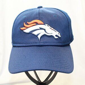 Denver Broncos Size L/XL Flex Fit NFL Pro Line Navy Blue Embroidered Hat - VTG